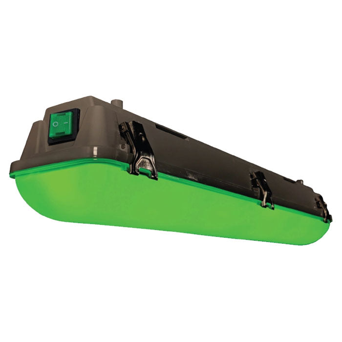 Growlite Vaportight Soft Green LED Work Light, 277 Volt Cord with Blunt End