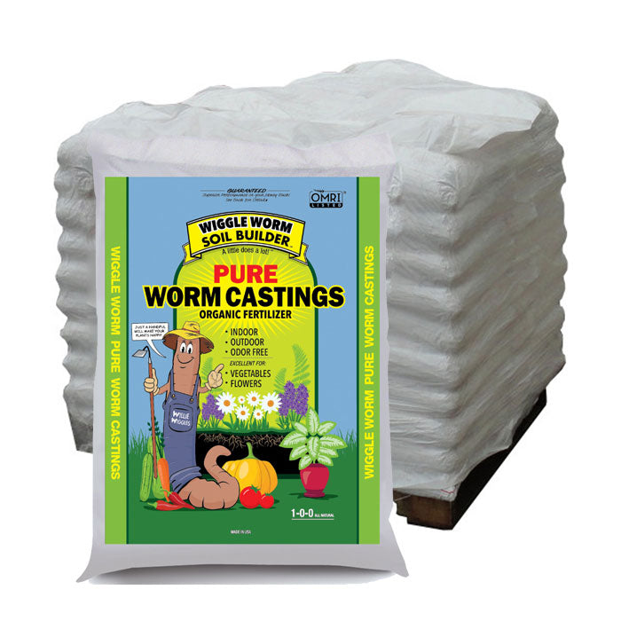 Unco Wiggle Worm Pure Worm Castings, 30 lb. - Pallet of 75 Bags