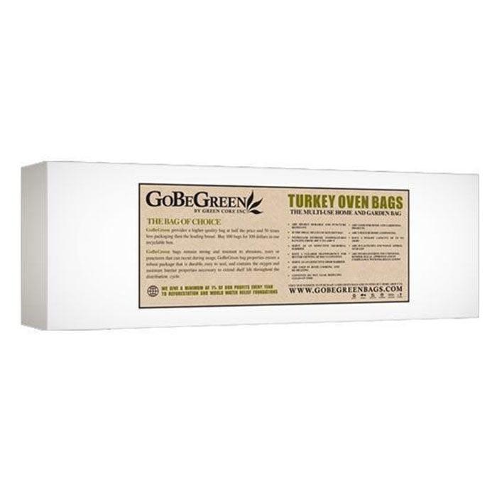 GoBeGreen Original Nylon Turkey Bags, 3 Gallon Bags 18 Inch x 25 Inch - Pack of 100