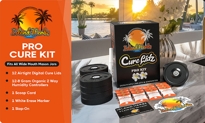 Island Herbz Canna Cure Pro Kit, 12 Lids