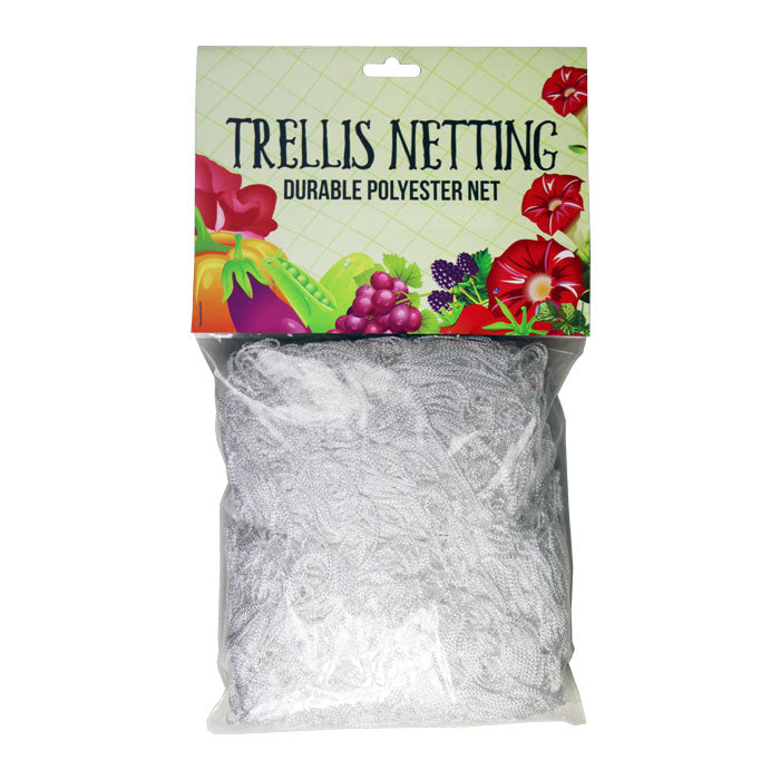 Grow1 Trellis Netting 5 ft x 60 ft with 6 in Squares, White