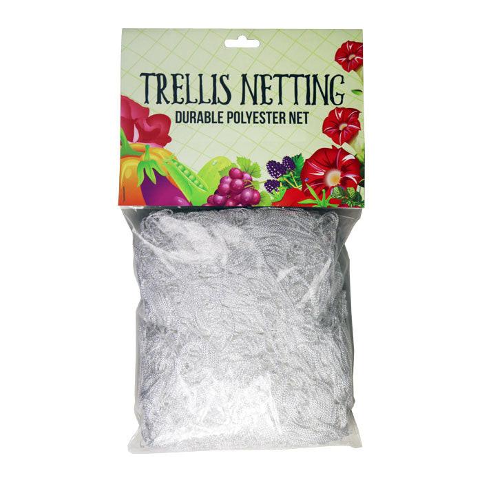Grow1 Trellis Netting 5 ft x 60 ft with 3.5 in Squares, White