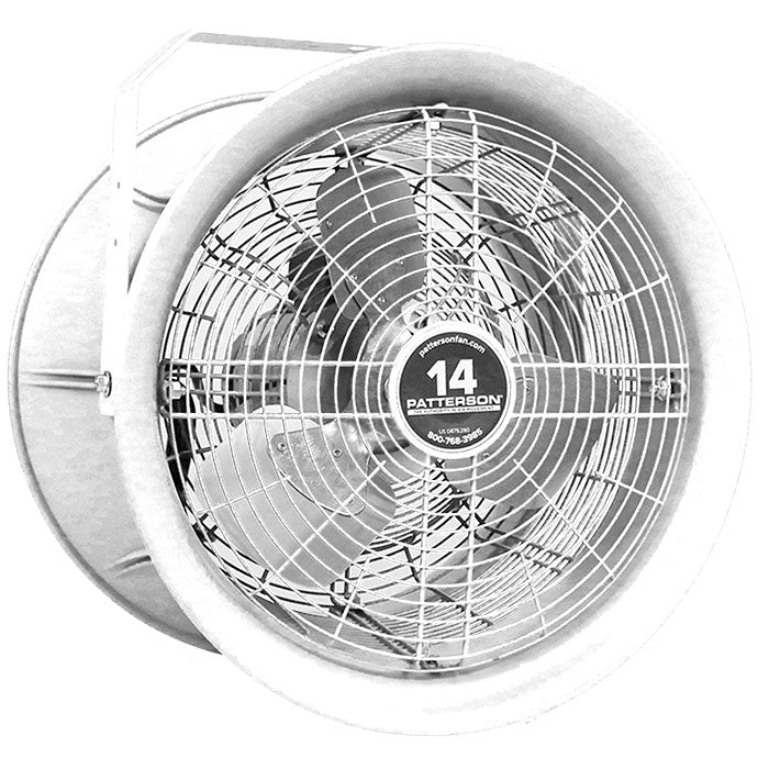 Patterson Fans High Velocity 1/2 HP Three Phase Fan with Fan Guard and Yoke, 14 Inch - 2600 CFM - 230/460 Volt - White