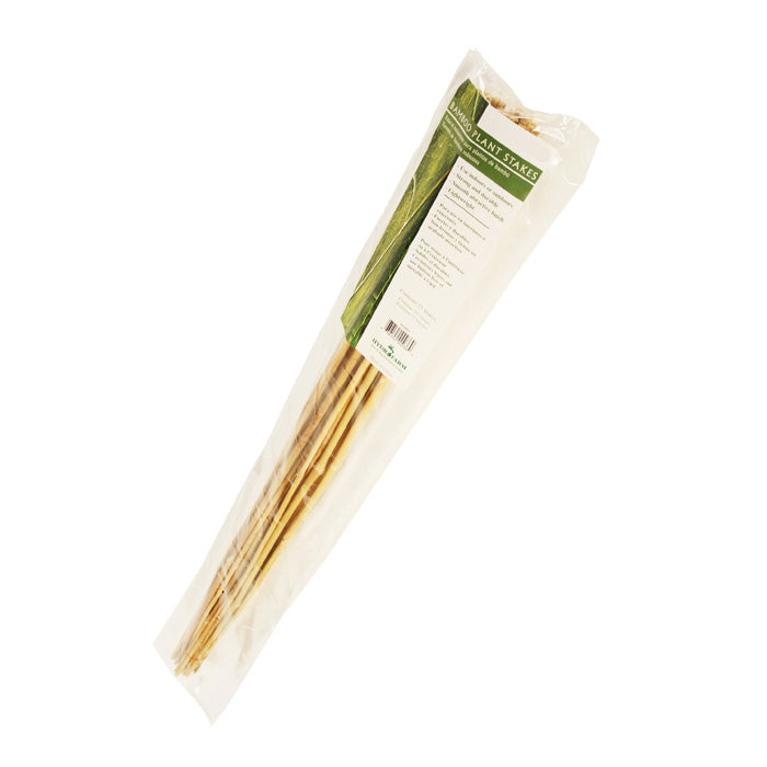 GROW!T Natural Bamboo Stakes, 6 Foot - Pack of 25