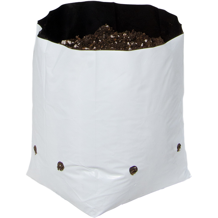 Hydrofarm 1 Gallon Grow Bag, White & Black, Pack of 500
