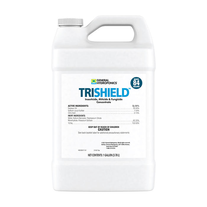 General Hydroponics TriShield Insecticide, Miticide & Fungicide Concentrate, 1 Gallon