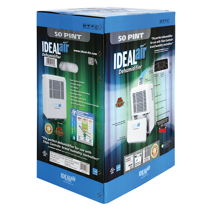 Ideal-Air 30 Pint Dehumidifier - Up to 50 Pints Per Day