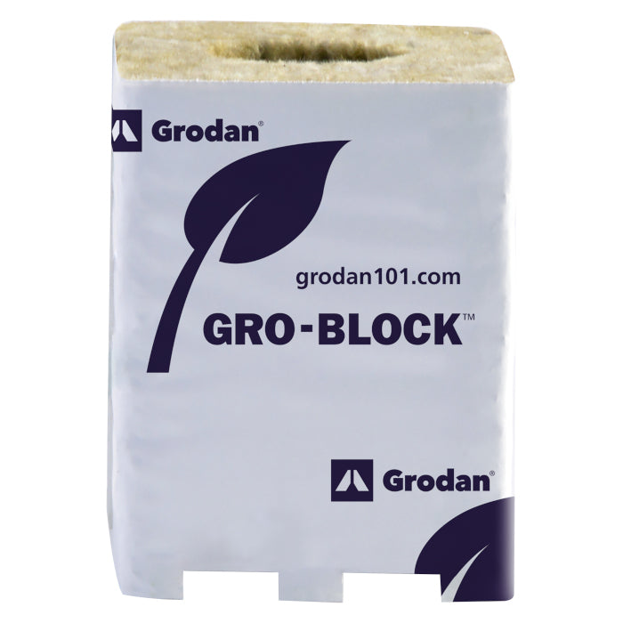 Grodan Gro-Block Improved GR5.6 Large with Hole, 3" x 3" x 4" - Case of 256