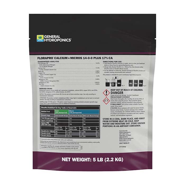 General Hydroponics FloraPro Calcium + Micros, 5 lb.
