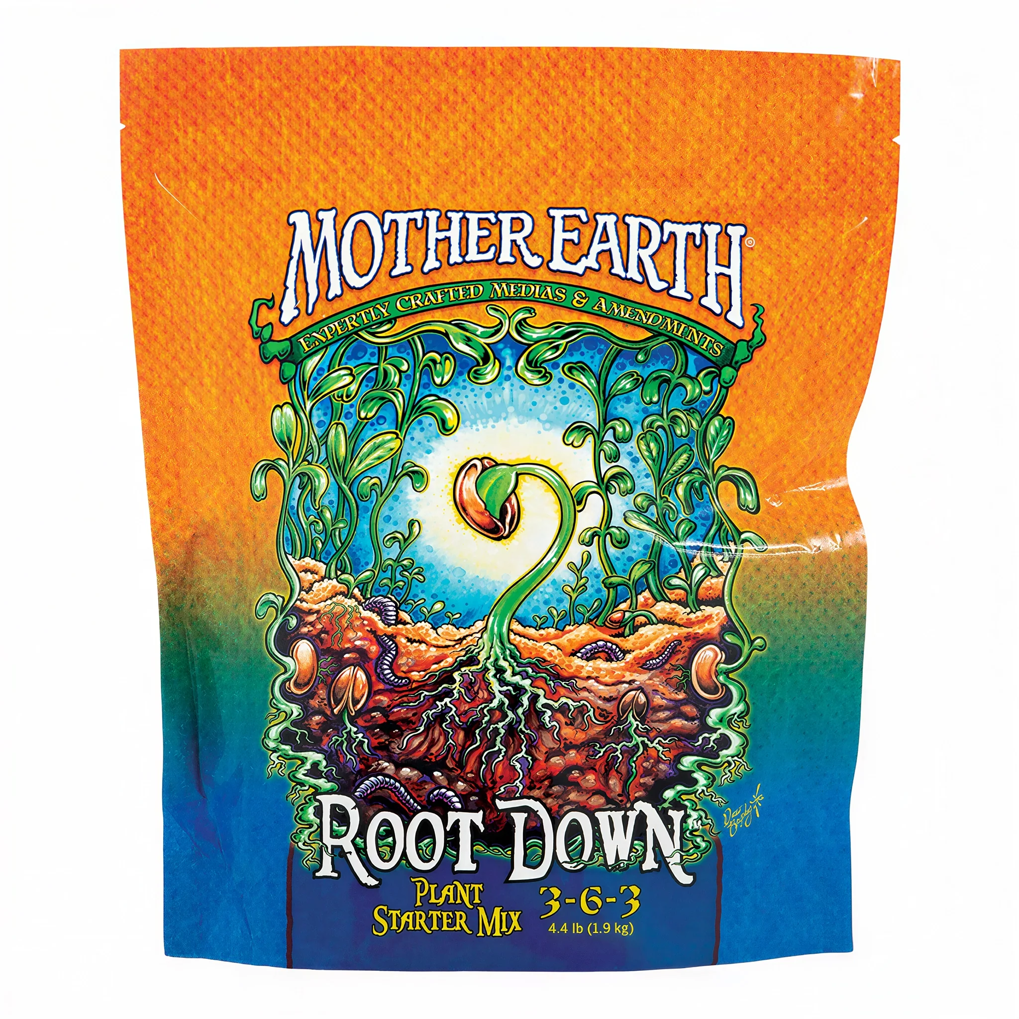 Mother Earth Root Down Plant Starter Mix 3-6-3, 4.4 lbs. - Pack of 6