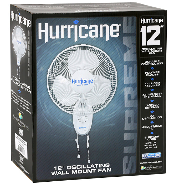 Hurricane Supreme Oscillating Wall Mount Fan