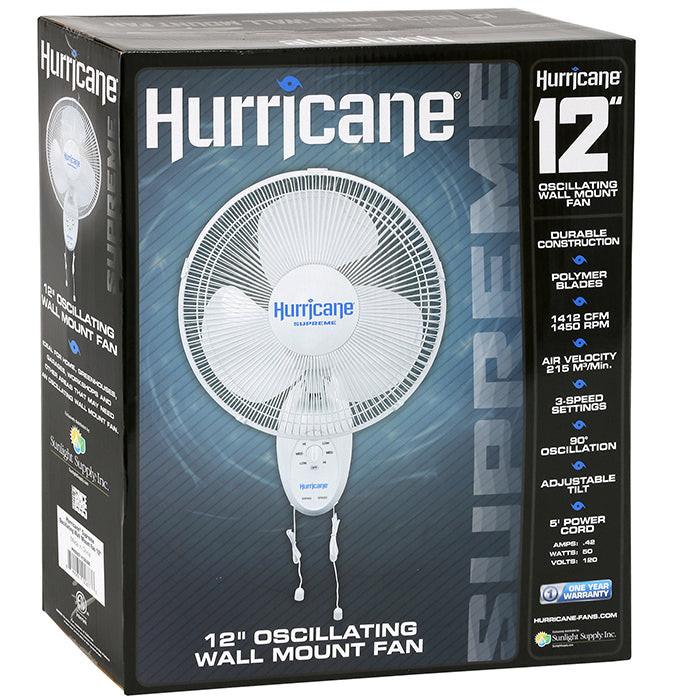 Hurricane Supreme Oscillating Wall Mount Fan