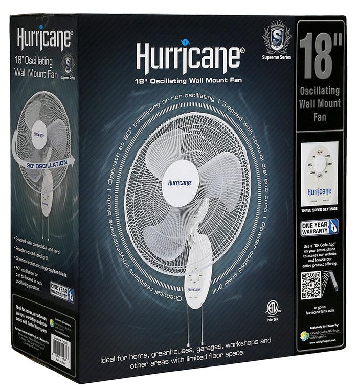Hurricane Supreme Oscillating Wall Mount Fan