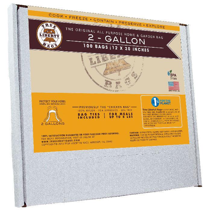 True Liberty Bags All Purpose Storage Bags, 2 Gallon, 12 Inch x 20 Inch, Pack of 100