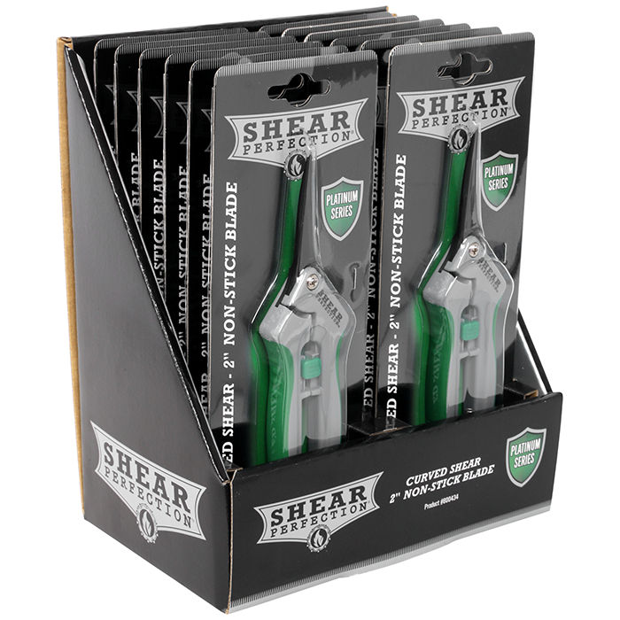 Shear Perfection Platinum Trimming Shear - 2 in Curved Non-Stick Blades - Pack of 12