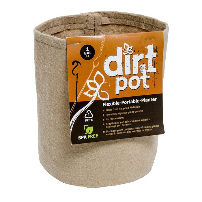 Dirt Pot Tan Round Fabric Pot