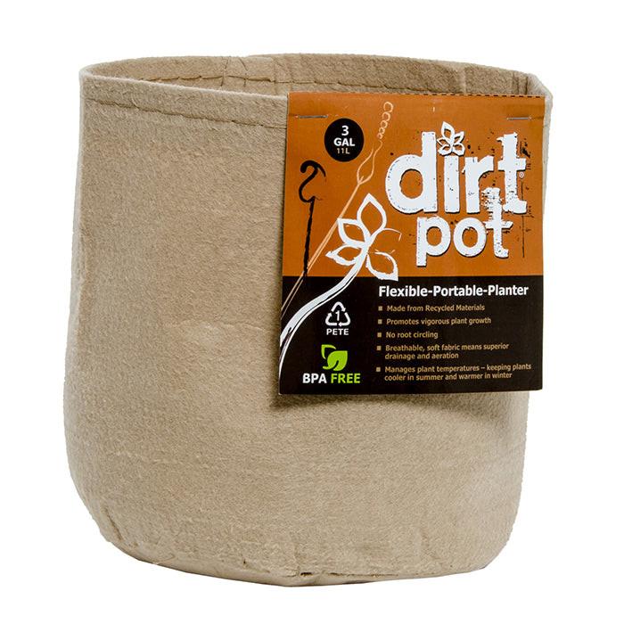 Dirt Pot Tan Round Fabric Pot