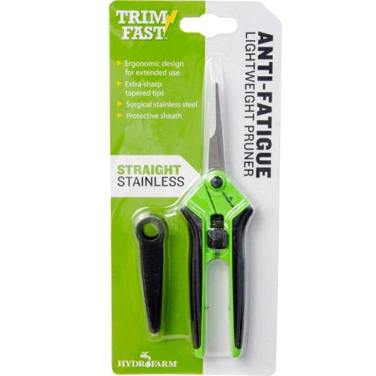 Hydrofarm Trim Fast Stainless Steel Precision Light Weight Straight Blade Pruner