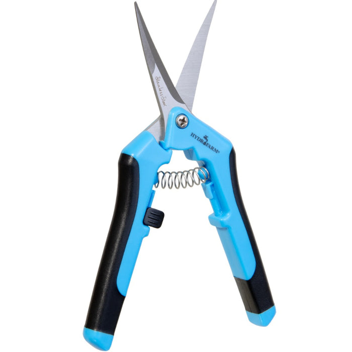 Hydrofarm Trim Fast Stainless Steel Precision Light Weight Curved Blade Pruner