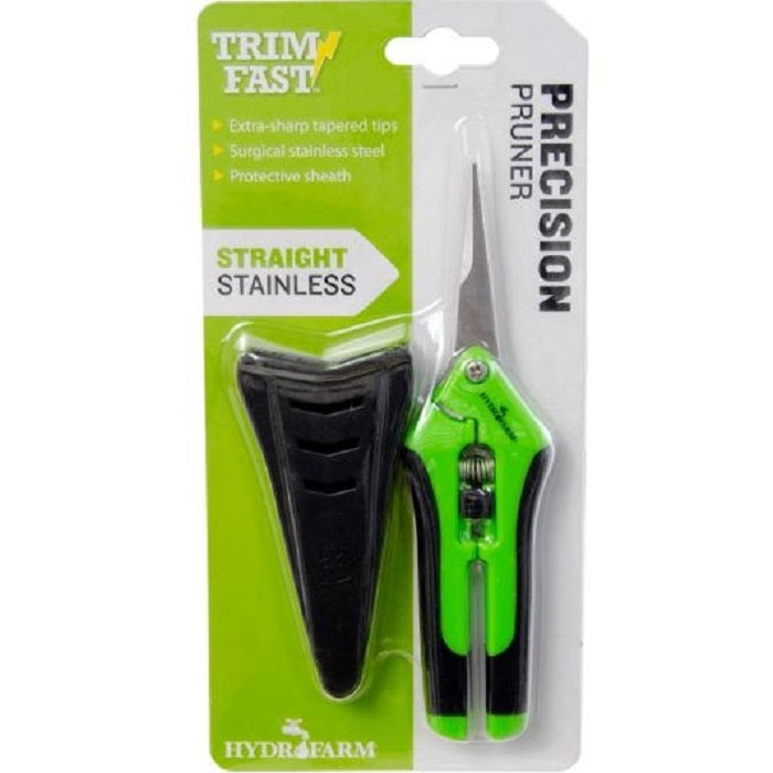 Hydrofarm Trim Fast Stainless Steel Precision Straight Blade Pruner