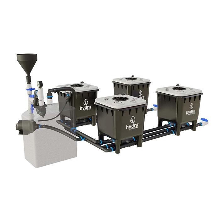 HydraMax Professional RDWC Hydroponic System, 2-Row, 4-Site System