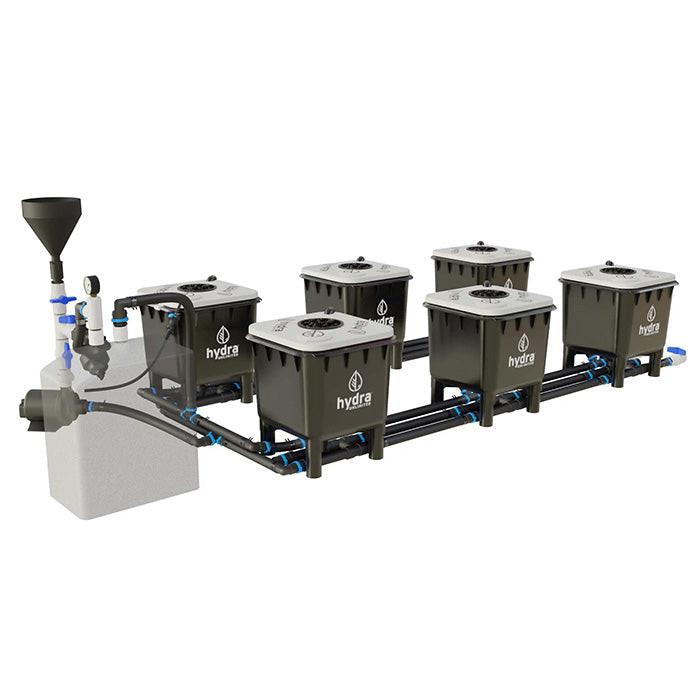 HydraMax Professional RDWC Hydroponic System, 2-Row, 6-Site System