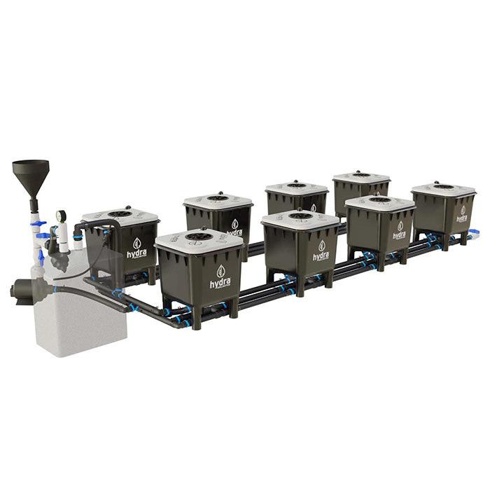 HydraMax Professional RDWC Hydroponic System, 2-Row, 8-Site System