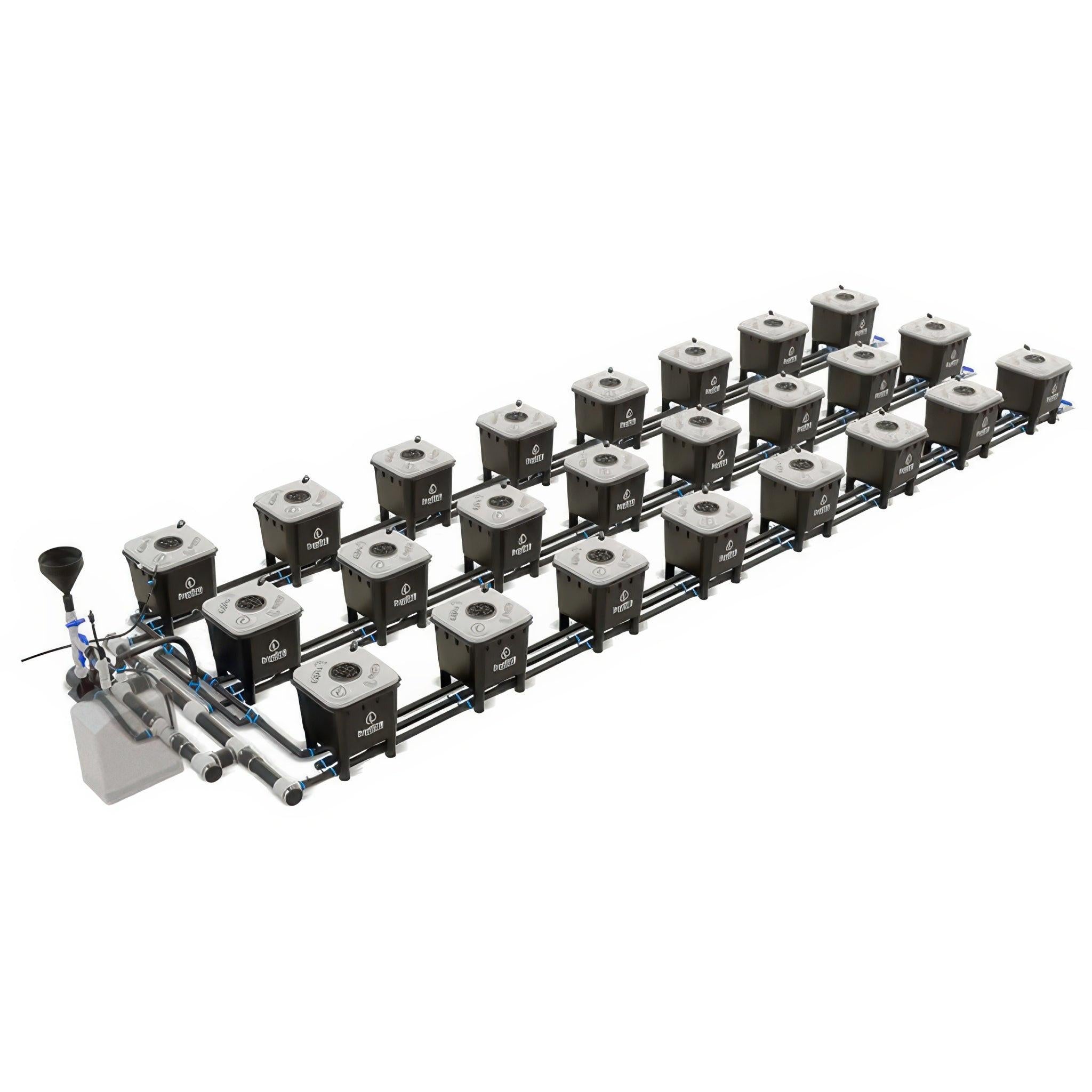 HydraMax 3-Row 24-Site RDWC Hydroponic System