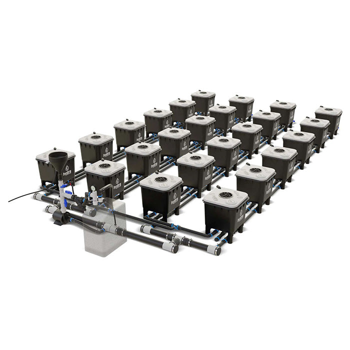HydraMax Professional RDWC Hydroponic System, 4-Row, 24-Site System