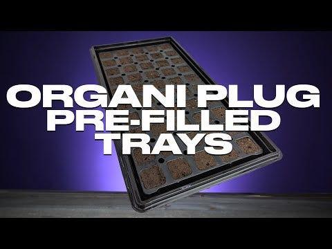 OrganiPlug Seed & Cutting Plugs - Pre-Filled Tray w/ 50 Plugs - Single, Case, and Pallet.