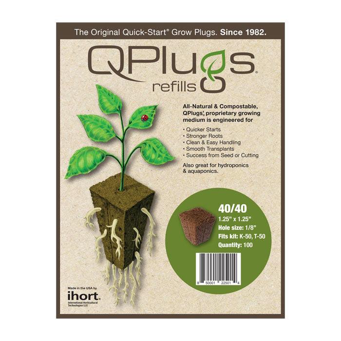 IHORT Q-PLUG 1.25 Inch Square Plugs, Bag of 100