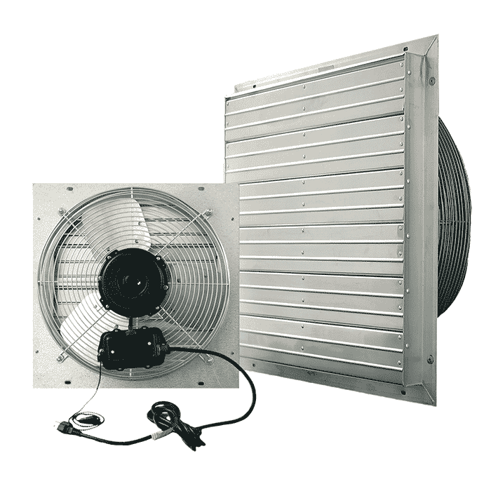 J&D Manufacturing VPES Series Shutter Exhaust Fan, 16"