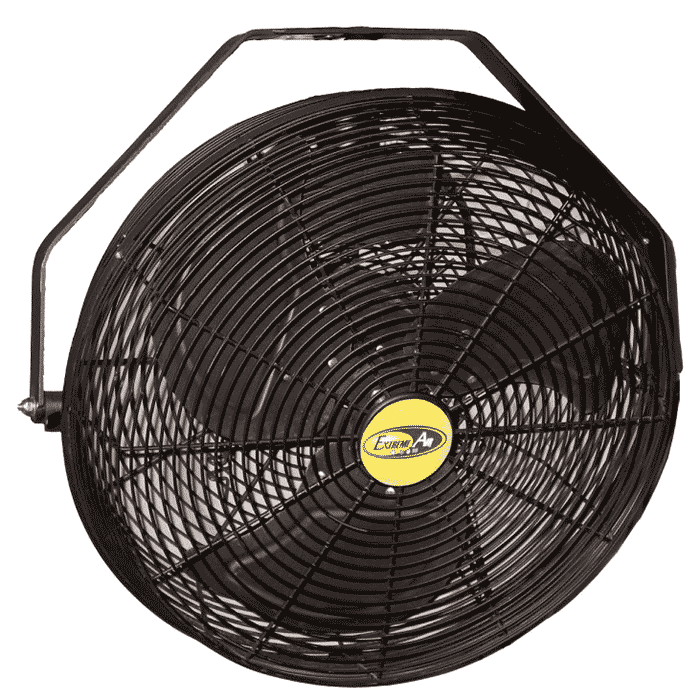 J&D Manufacturing Extreme Air Wall/Ceiling Mount Fan, 18" - Black