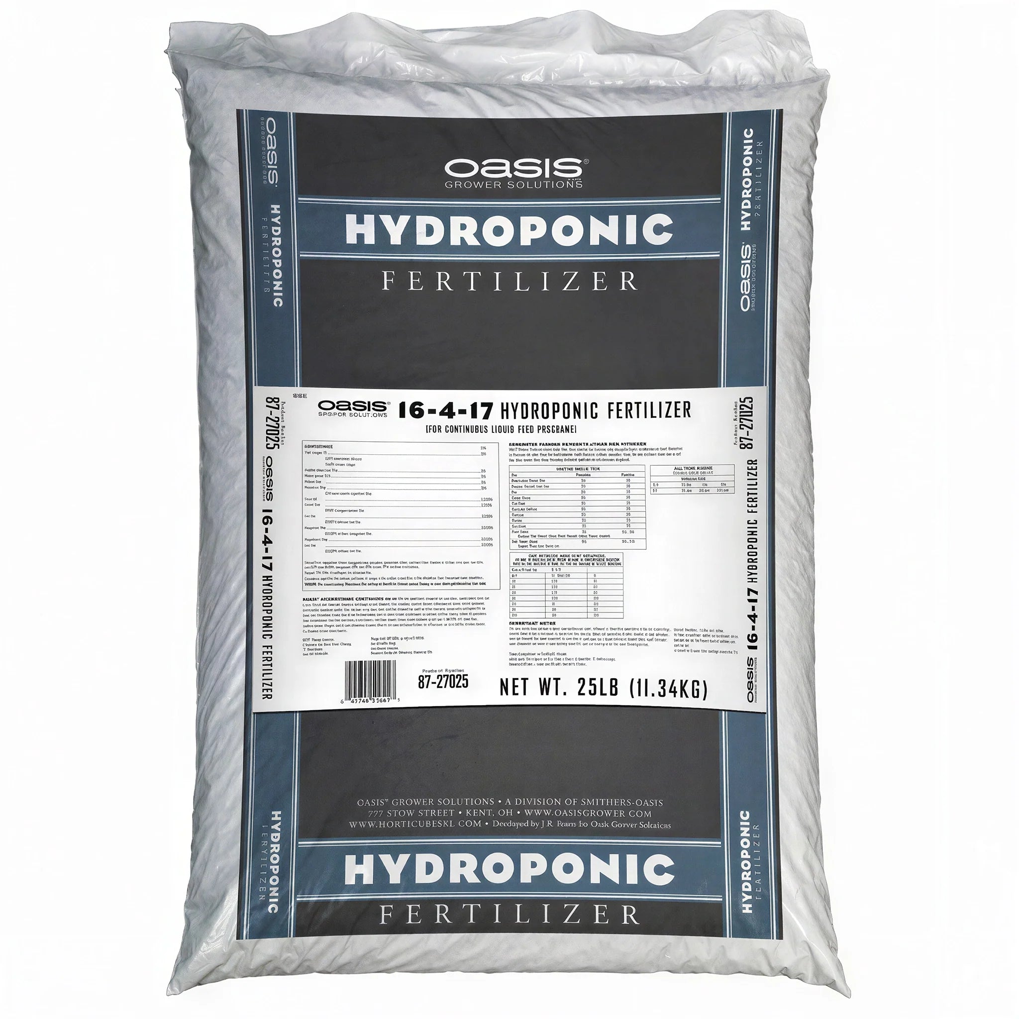 Jack's Professional 16-4-17 Oasis Hydroponic FeEd Water Soluble Fertilizer, 25 lbs.
