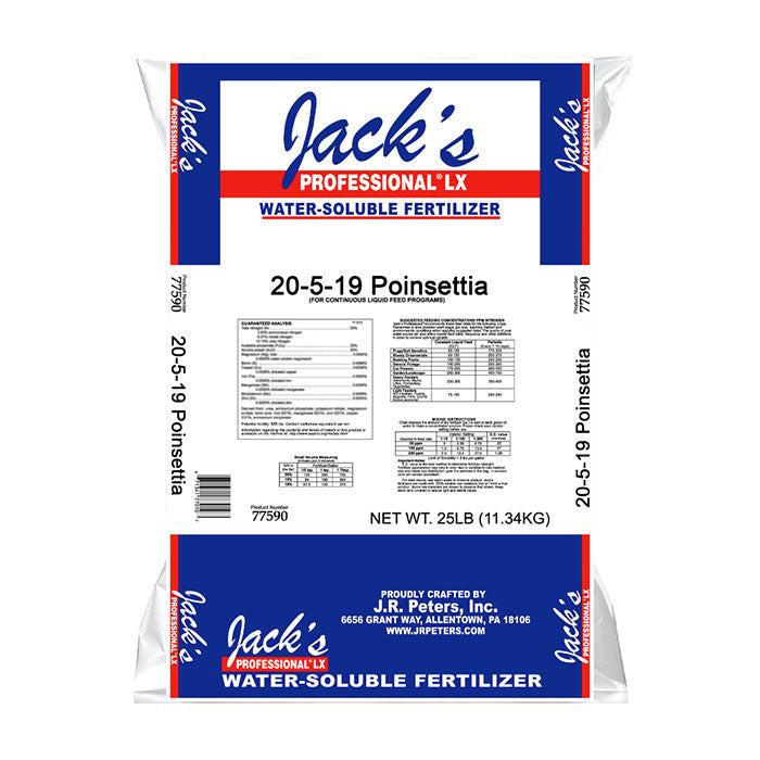 Jack's Professional 20-5-19 Poinsettia LX Water Soluble Fertilizer, 25 lbs.