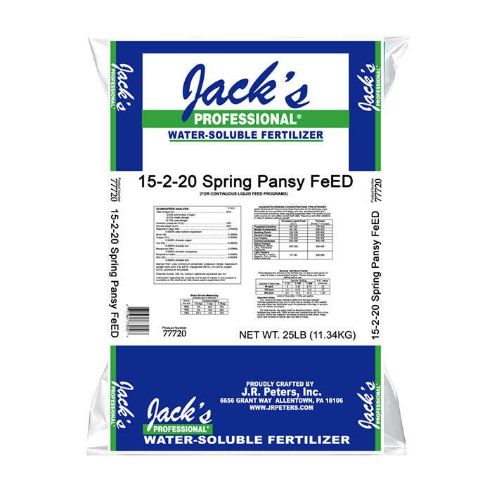 Jack's Professional 15-2-20 Spring Pansy FeED Water Soluble Fertilizer, 25 lbs.