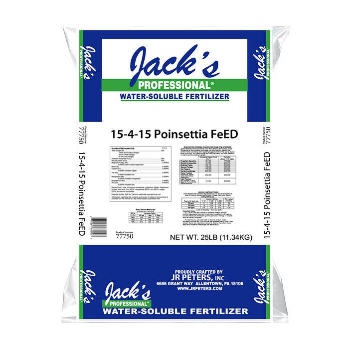Jack's Professional 15-4-15 Poinsettia FeED Ca-Mg Water Soluble Fertilizer, 25 lbs.