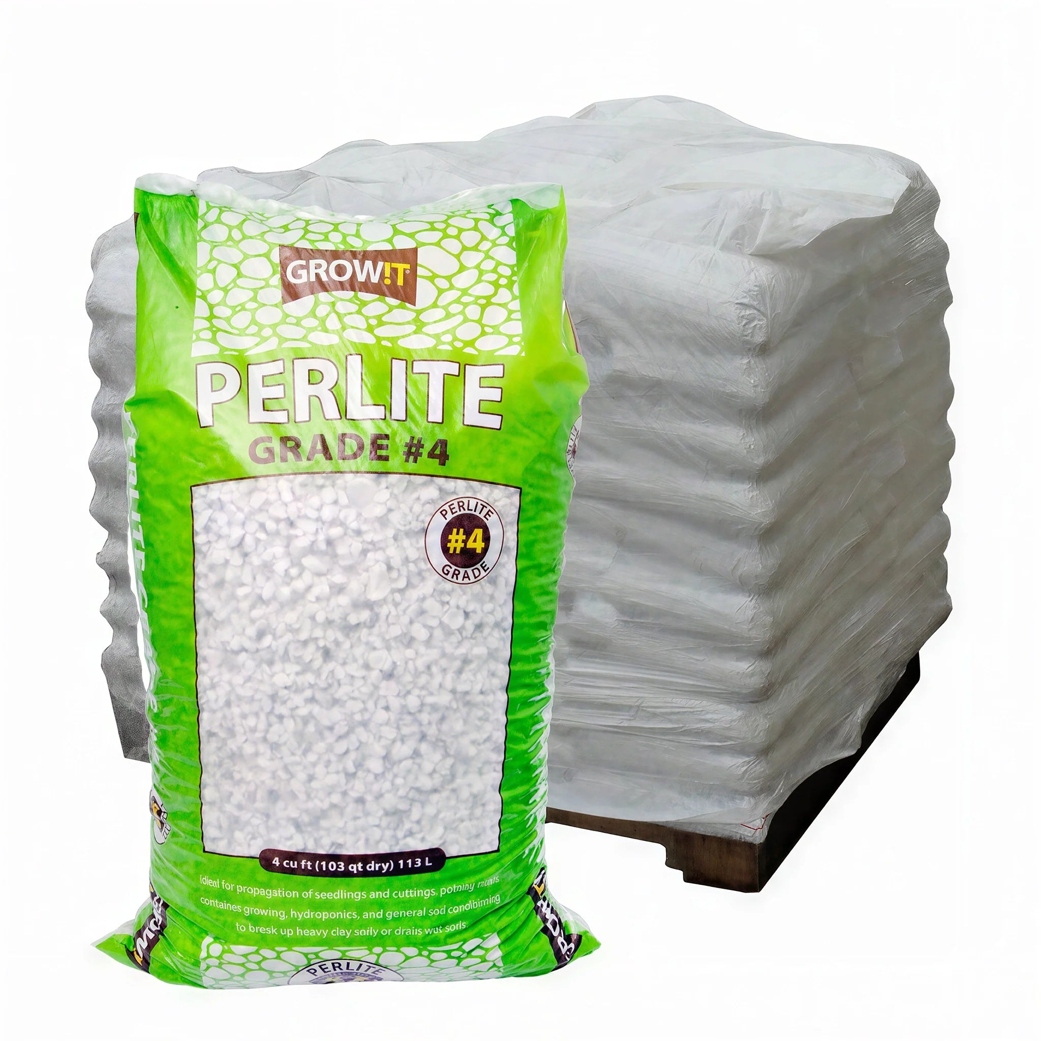 GROW!T #4 Perlite, 4 Cubic Feet - Pallet of 30 Bags