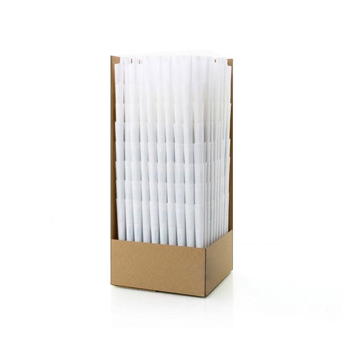 Futurola King Size 109/26 Classic White Pre-Rolled Cone with Non-Printed Tip - Case of 4800