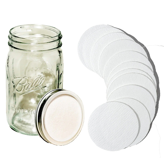 Microppose Synthetic Jar Lid Filters, Pack of 10