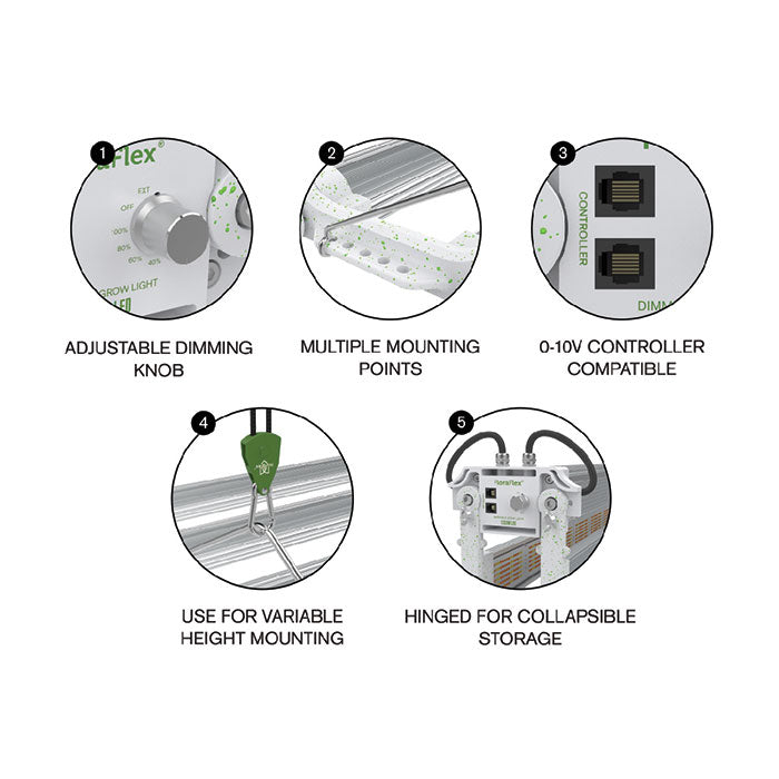 FloraFlex 6-Bar 1200 Watt LED Grow Light