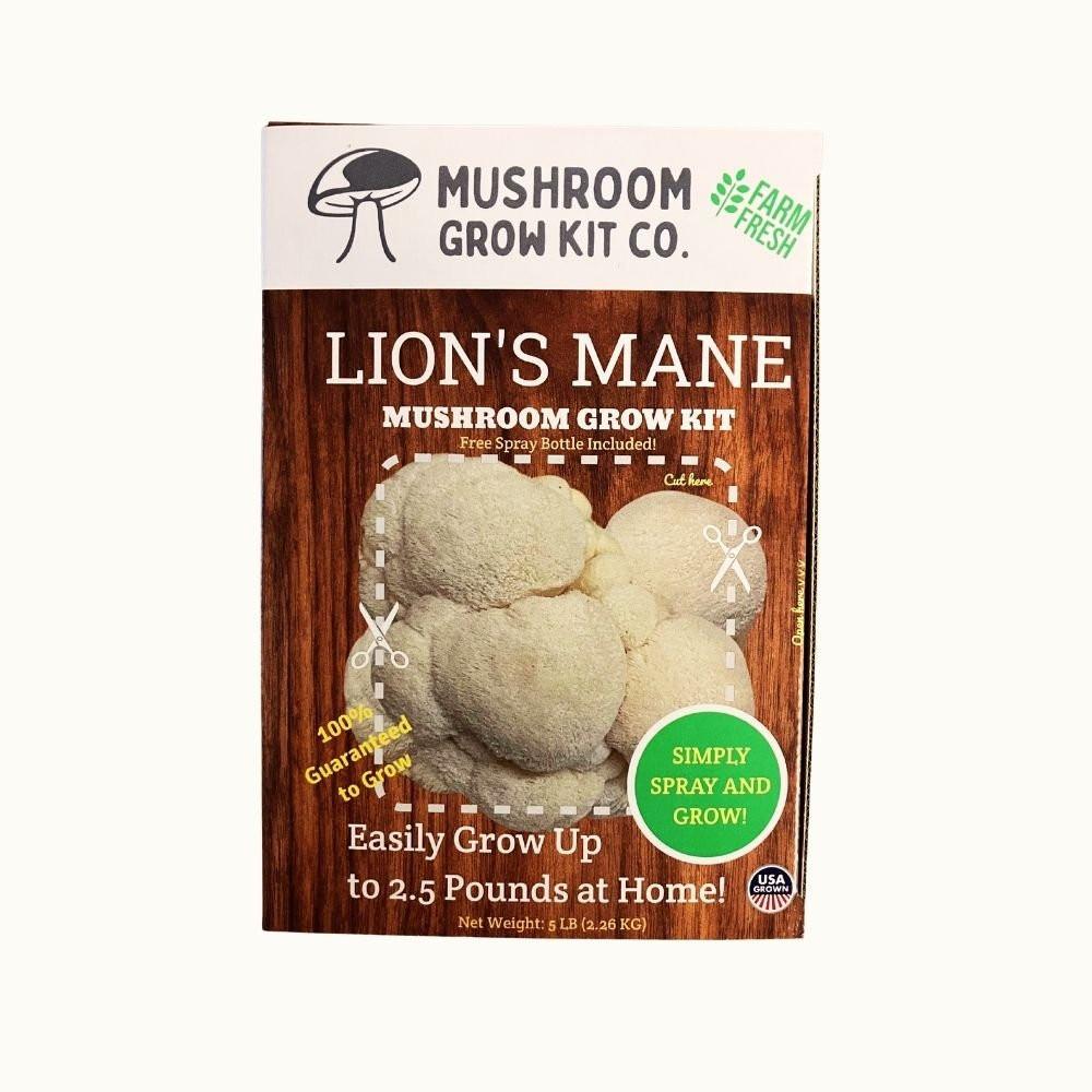 Lion's Mane Mushroom Growing Kit - 5 LBS Spray and Grow.
