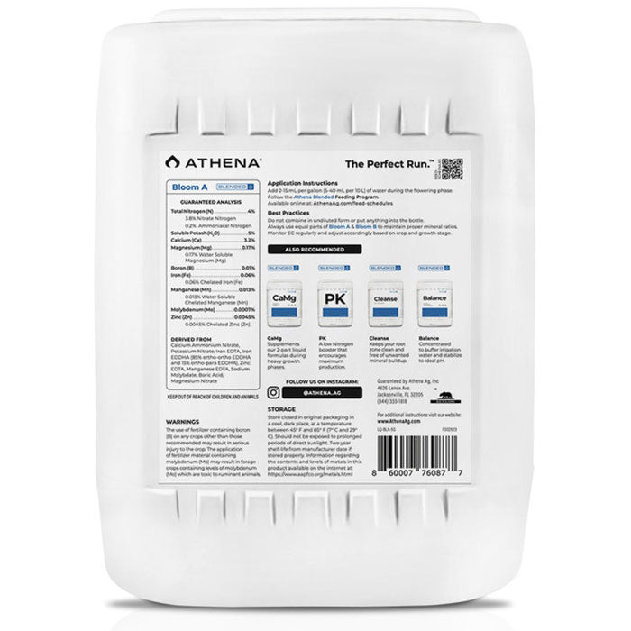 Athena Blended Bloom A 4-0-5, 5 Gallon