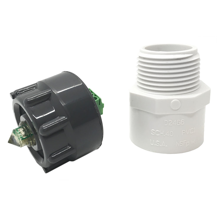 Agrowtek SXL Liquid Sensor Mount System Cap Kit, Tapped Cap & 1" PVC Fitting