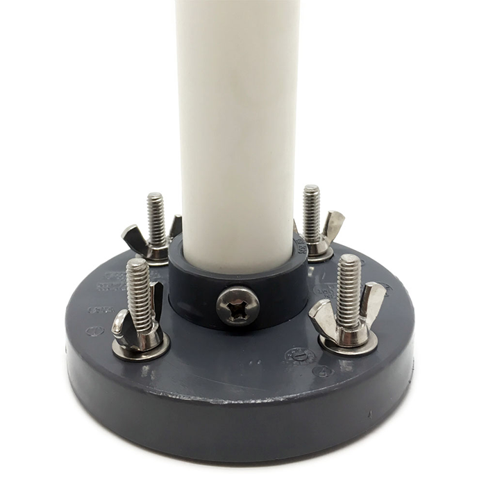 Agrowtek SXL Liquid Sensor Mount System Cap Kit, Tapped Cap & 1" PVC Fitting With Flange Kit