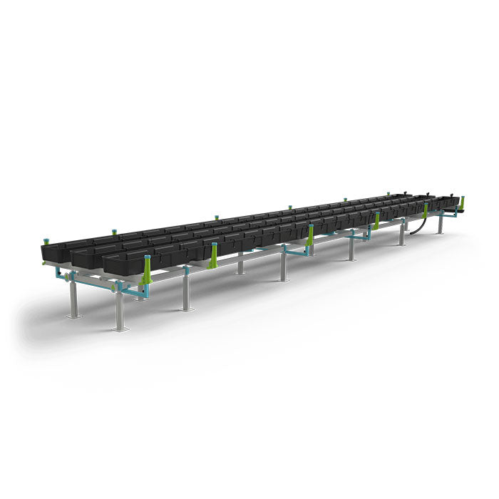 Botanicare Gutter Tray Slide Bench: 4 Foot Width x 13.5 Foot System Length x 20 Inch Height