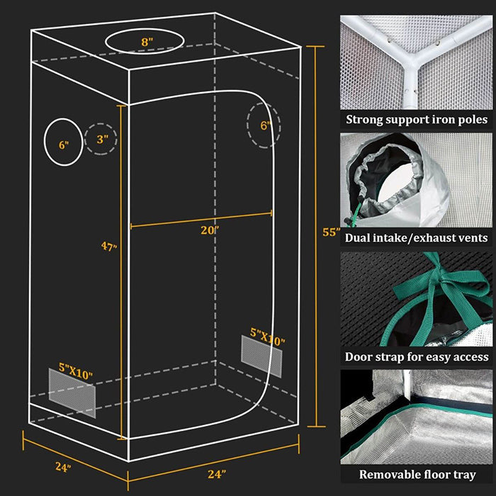 Mars Hydro 2' x 2' TS 600 LED Grow Tent Kit