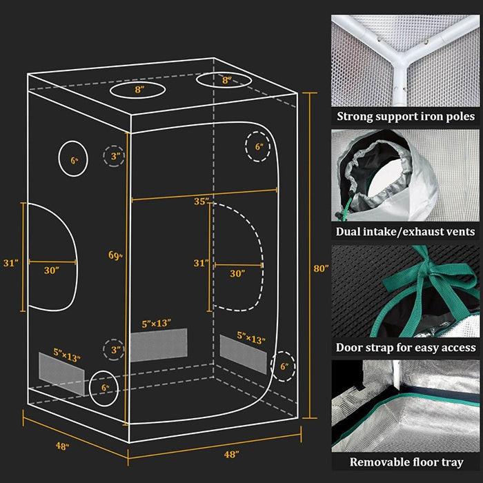 Mars Hydro 4' x 4' TSW 2000 LED Grow Tent Kit