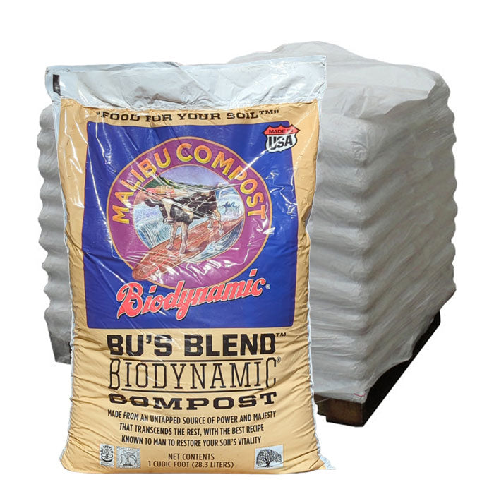 Malibu Compost Bu's Blend Biodynamic Compost, 1 Cu Ft - Pallet of 50 Bags