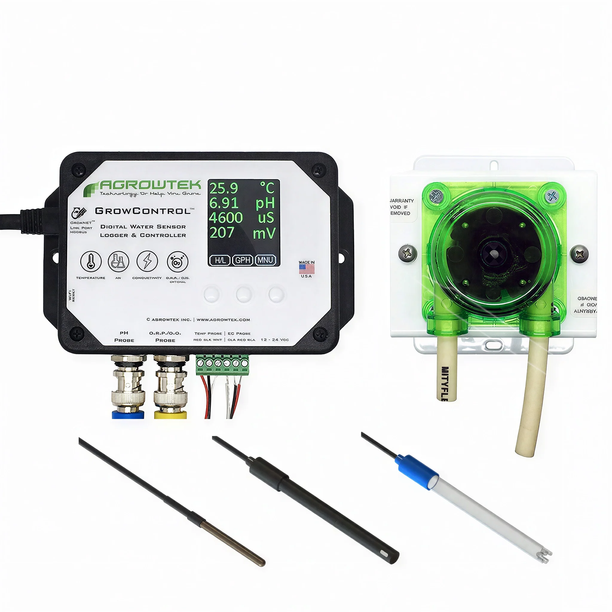 Agrowtek GrowControl MDX AgrowDose Mini Dosing Controller System With Peristaltic Pumps